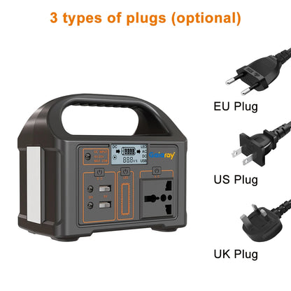 Gaiaray 100W Portable Power Station AC 220V 110V Solar Generator Outdoor Emergency Power Bank 76.8Wh LiFePO4 Battery For Camping