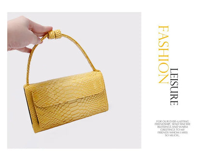 Luxury Snake Pattern Chain Flap Handbags Evening Clutches Crossbody Messenger Shoulder Bags Women Female Ladies Luxurious Purses