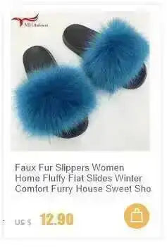 Real Raccoon Fur Slippers For Women 2026 Summer Fluffy Indoor House Fuzzy Flat Slides Outdoor Fashion Beach Sandals Flip Flops