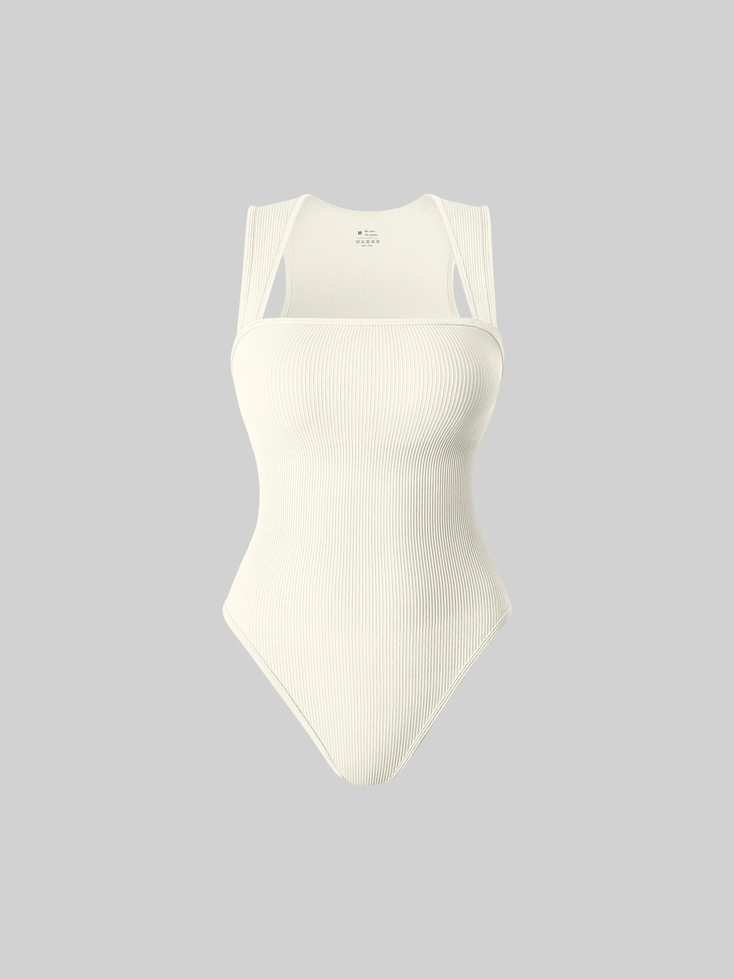 2026 Summer Fashion Square Collar Solid Color Sleeveless Bodysuit High Waist Sexy Tight Women's Jumpsuit