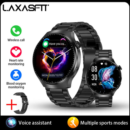 LAXASFIT 2026 New Smartwatch 1.52-inch HD Display Wireless Charging Bluetooth Calling Men's Sports Smart Watch
