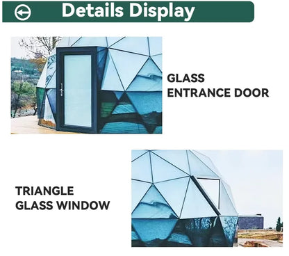 Outdoor Semi-Dome Igloo Camping Tent - Geodesic Dome Glass Sphere Tent Bubble House