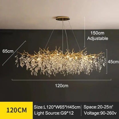 Luxury Modern Crystal Ceiling Chandelier Led Pendant Lamp Dining Table Living Room Bedroom Home Decor Wall Hanging Light Fixture
