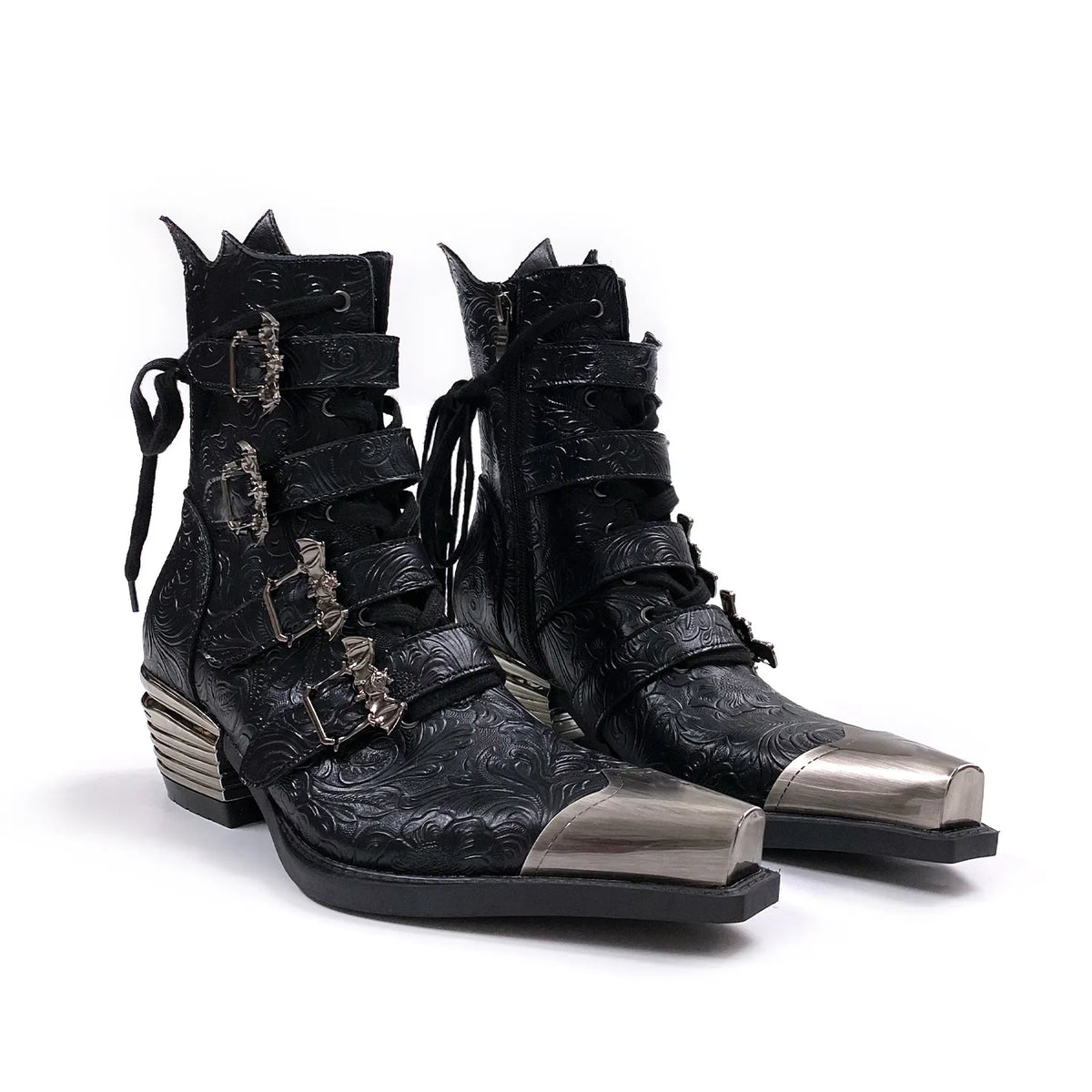 Retro Metal Head Western Cowboy Short Boots Spring 2026 New Pointed Chelsea Height-Increasing Men's Women's Footwear