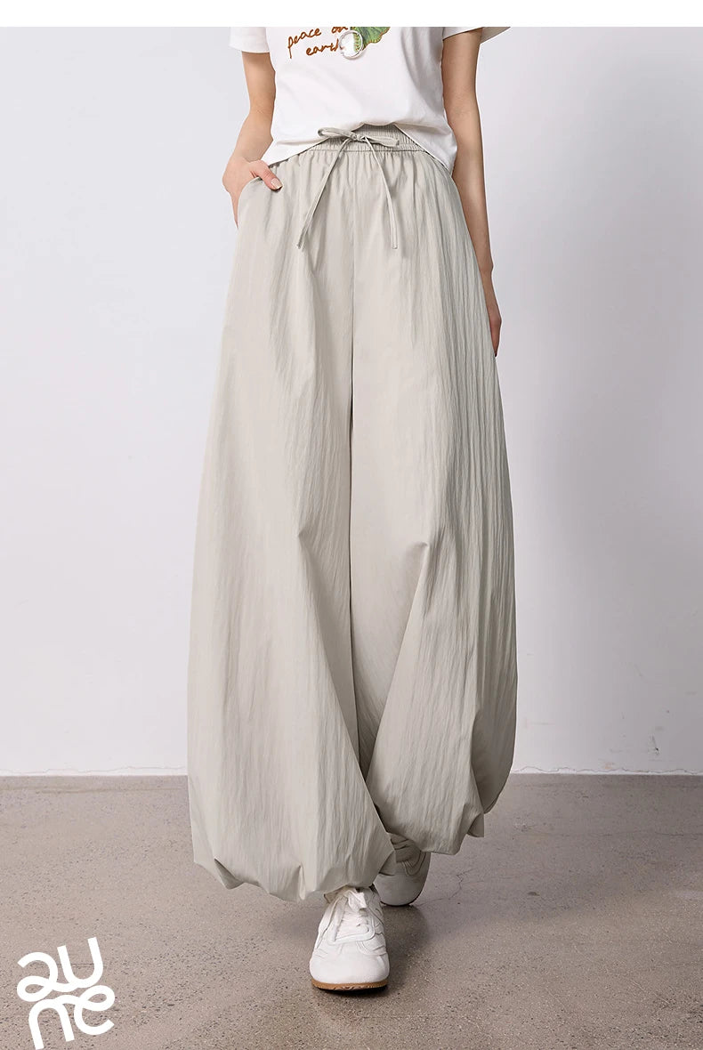 TOYOUTH Women's Wrinkle-Resistant Wide Leg Pants 2026 Summer New Straight Cut Bud Trousers, Travel Friendly