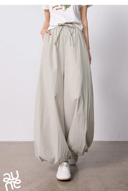 TOYOUTH Women's Wrinkle-Resistant Wide Leg Pants 2026 Summer New Straight Cut Bud Trousers, Travel Friendly