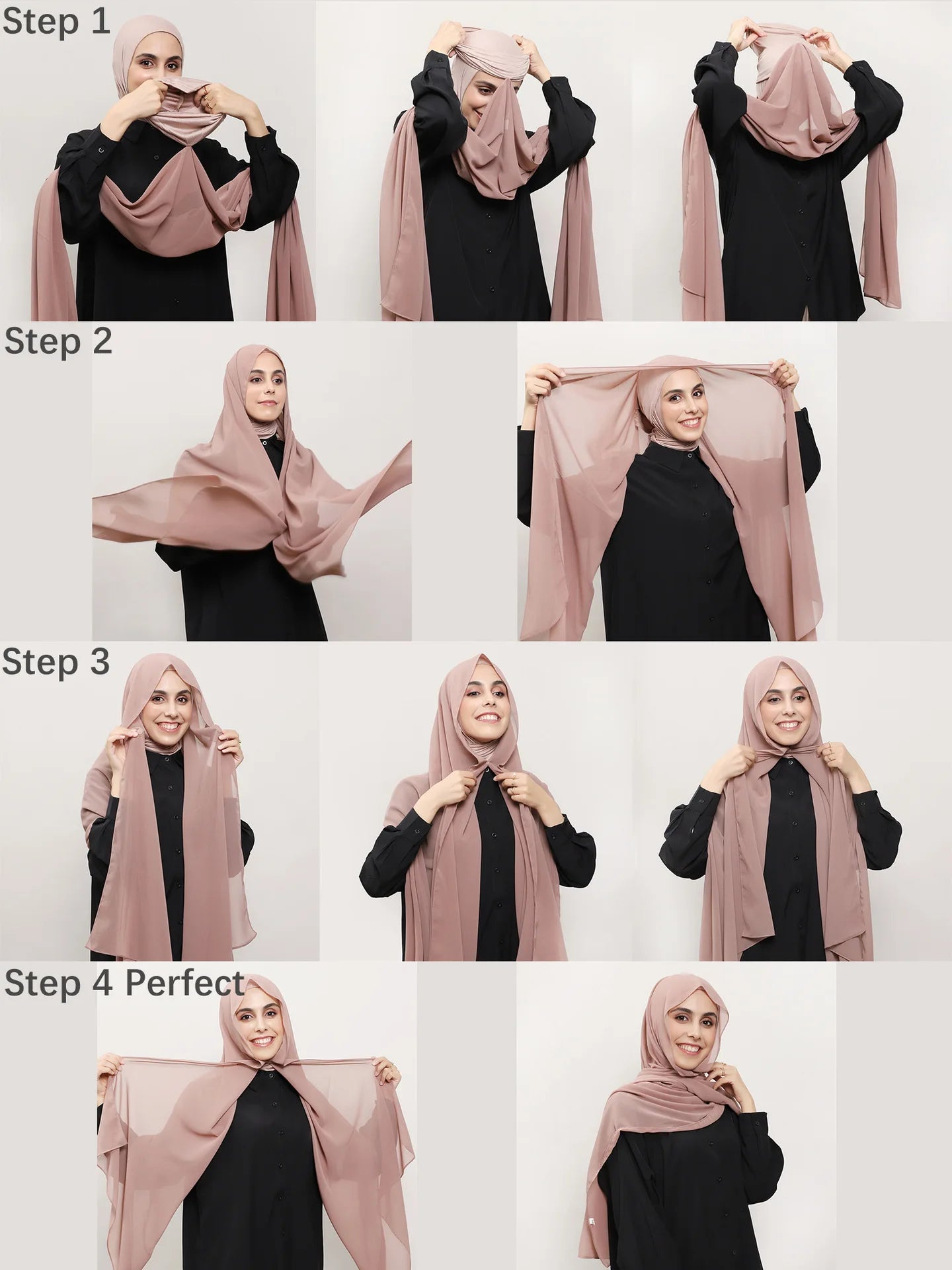 Newest Instant Chiffon Hijab With Magnetic Buckle Solid Color Woman Muslim Hijab Scarf Islamic Turban Fashion Headband Shawl