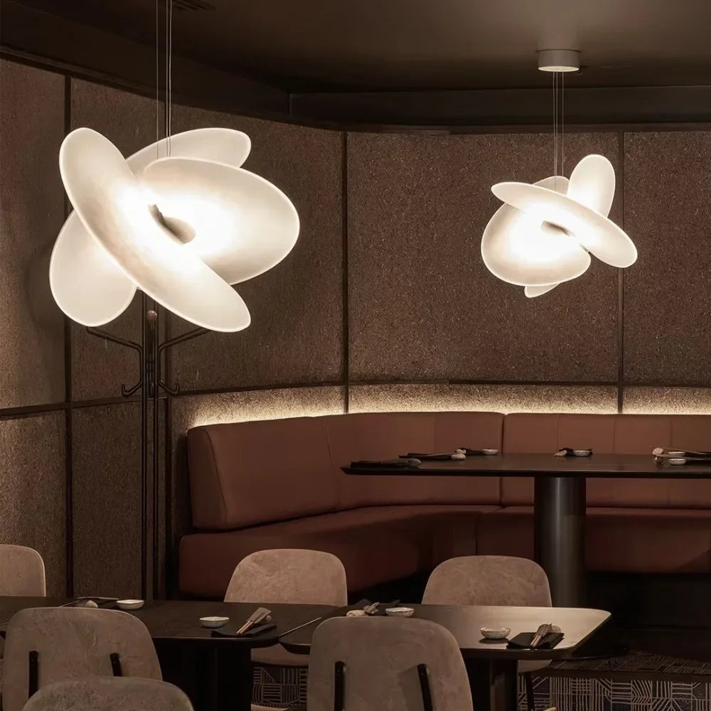 Nordic Designer Silk Pendant Light for Bar Restaurant Shop Study Room Bedroom Dining Room Living Home Decoration Indoor Lighting