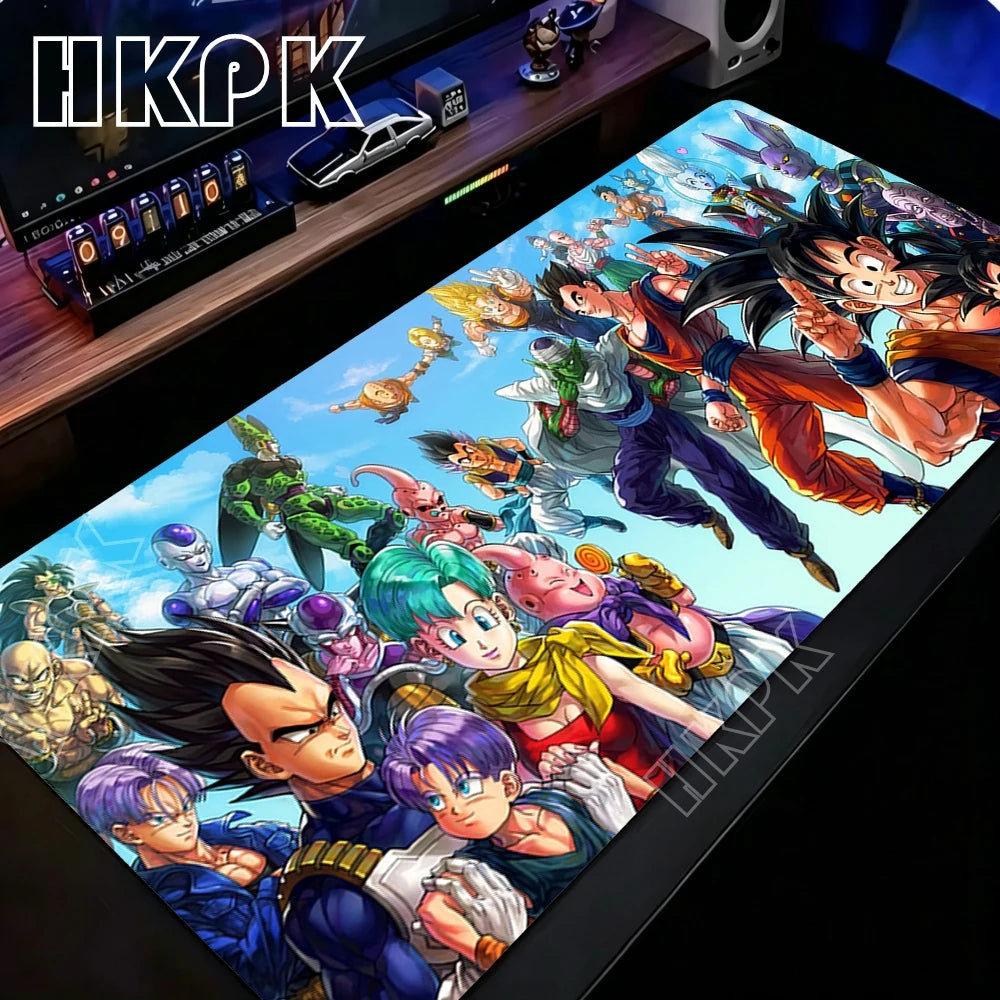 XXL Large Computer Non-slip Anti-fray Mousepad Home Company Office Decoration Rugs Speed Dragon Ball Goku Gamer Keyboard Deskmat