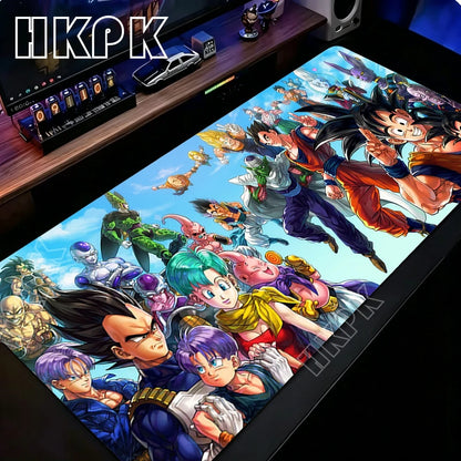 XXL Large Computer Non-slip Anti-fray Mousepad Home Company Office Decoration Rugs Speed Dragon Ball Goku Gamer Keyboard Deskmat