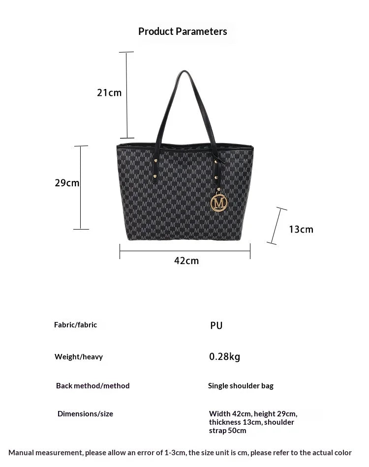 Large Capacity Commuting Tote Bags Fashionable Printed Pu Leather Handbag for Women College Students Class Handbags Shoulder Bag