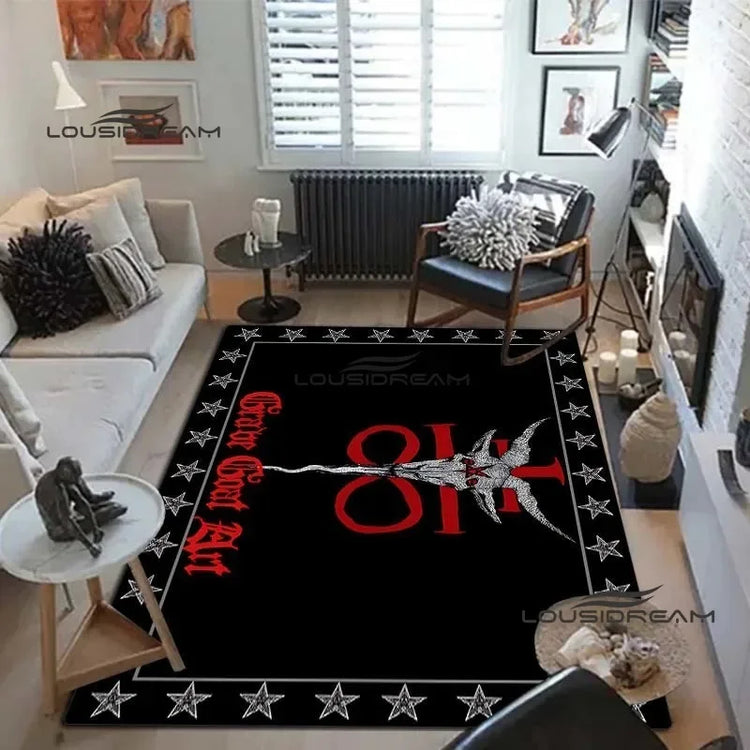 Devil satan lucifer sacrifice Carpet and rug Goat Baphont rug living room bedroom area carpet study porch bedside non-slip mat