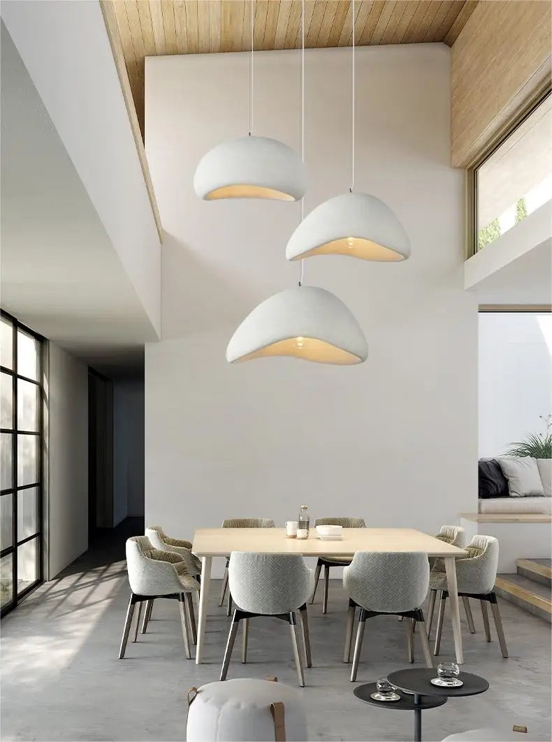 Nordic Wabi Sabi Pendant Lamps Dining Room Lighting Modern Living Room Bedroom LED Ceiling Chandelier Loft Lustre Hanging Lights