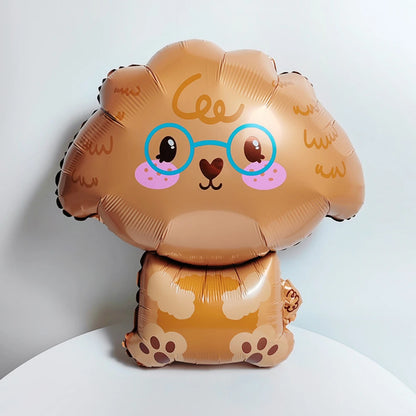 Cute puppy pet birthday decoration theme balloons, first-year decoration props, party atmosphere decoration