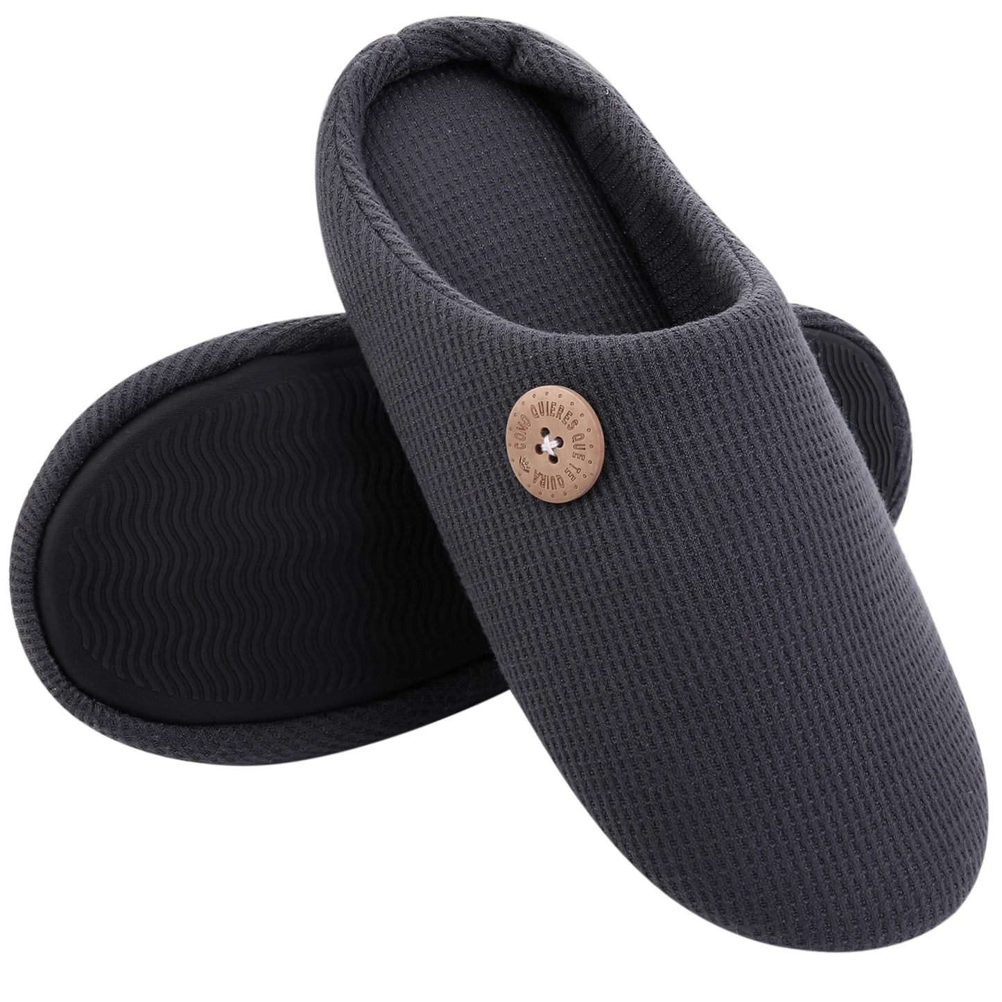 Comwarm Winter Warm Cotton Slippers For Women Men Flats Soft Non-slip Fluffy Shoes Design Slides Couple Indoor House Slippers