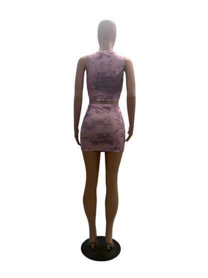 Sexy Y2K 2 Piece Skirt Sets Clothes Outfit 2023 Streetwear Fashion Dress Summer Crop Graphic T Shirts Top Women Two Piece Set