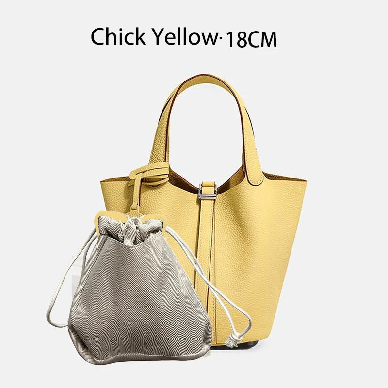 Women Bags Handbags Bucket Bag 18/22 Big Small Fashion Tote Bag Genuine Leather Luxury Quality Designers Lady Hand Bags