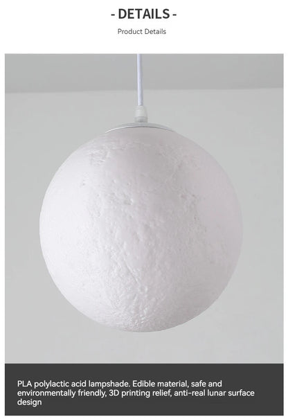 Full Moon Chandelier Pendant Light LED Lamp for Living Dining Room Bedroom Bar Table Lights Hanging Lighting Fixture