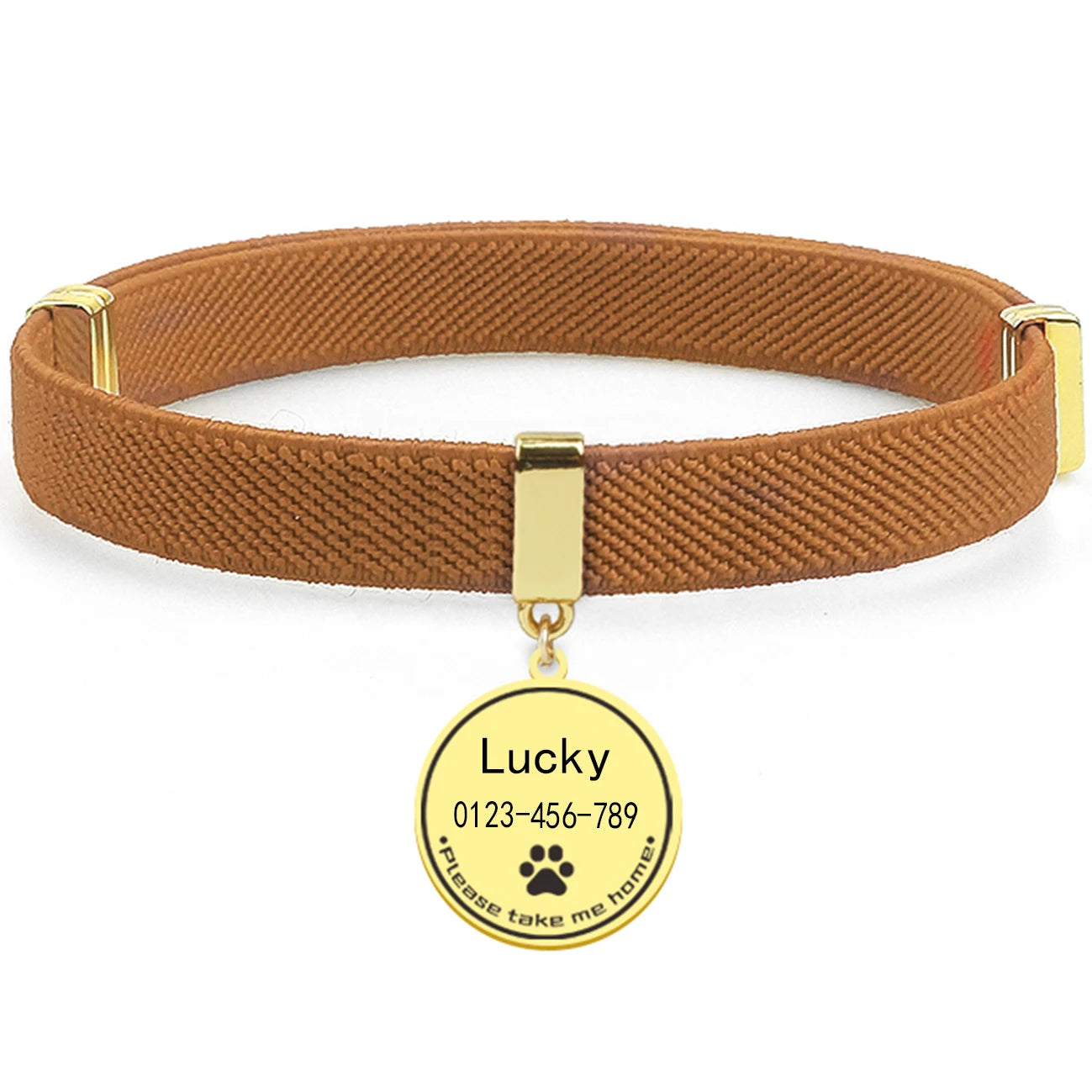 Cute Customized Cat Collar Round Metal Name Tag Breakaway AirTag Kitten Collars Adjustable Pet Collars for Cats and Puppies Dogs