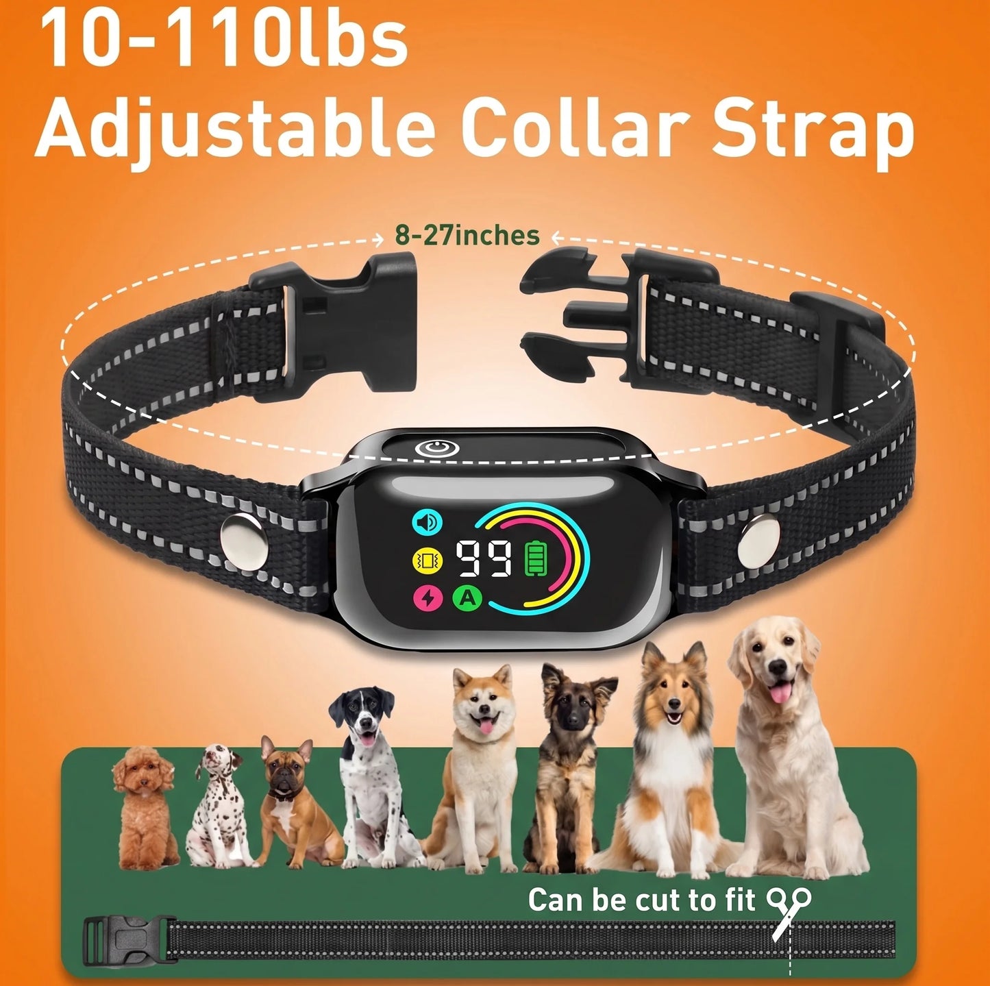 2026 New AI Dog Training Collar for 10-120lbs Dogs,2 in 1 Automatic Anti Bark Electric Collar,3300FT IPX7 Dog Shock Collar