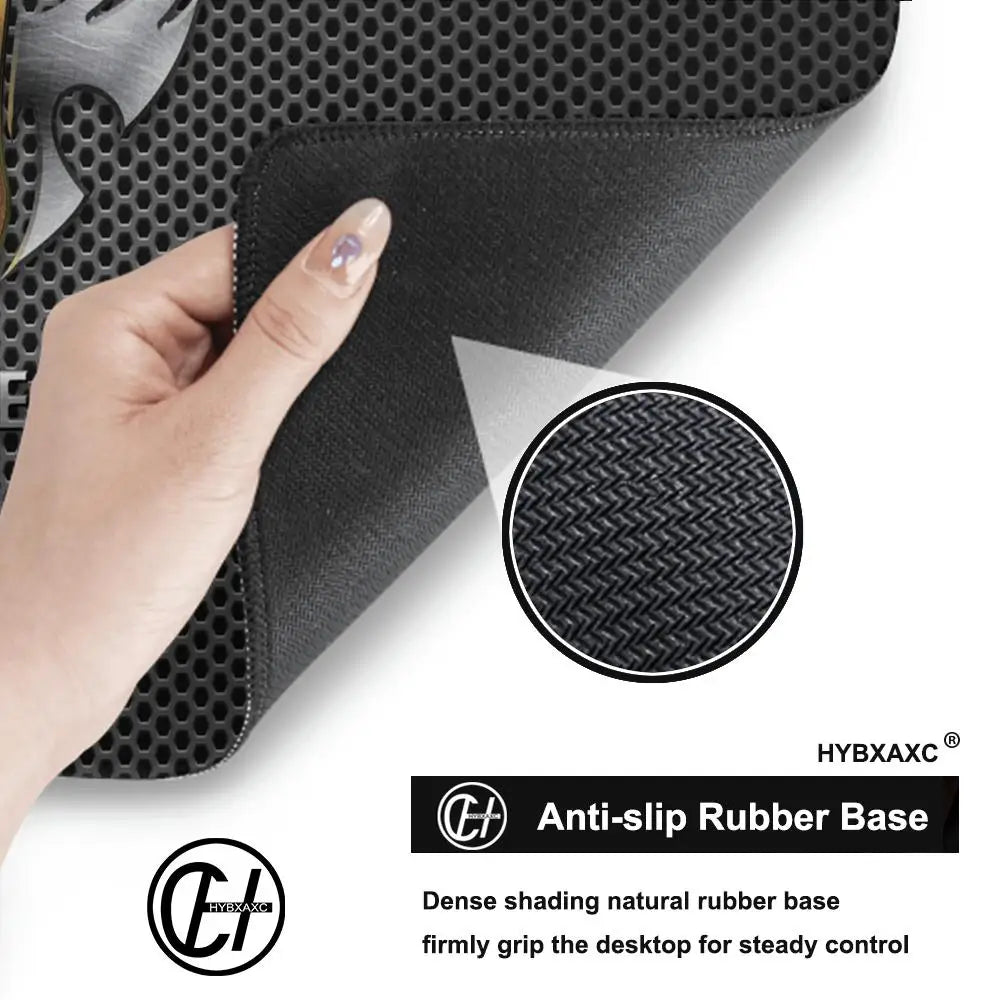 HYBXAXC Black TUF Gaming Mouse Pad XXL Gaming Accessories Office Gamer Keyboard DeskMat Non-Slip Laptop Notebook Rubber Mousepad