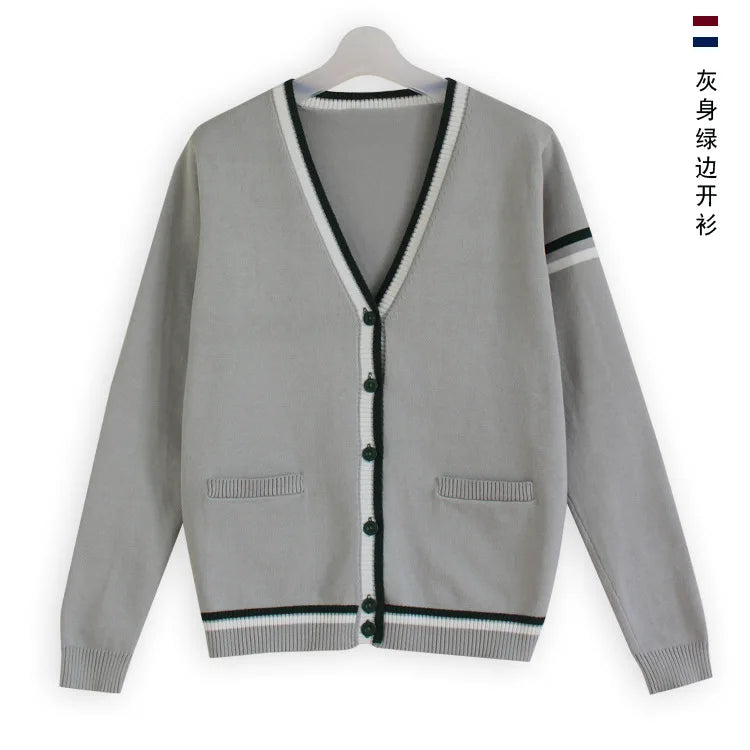 Japanese JK Uniform Cardigan Class Uniform British Student School Uniform Knitted Sweater