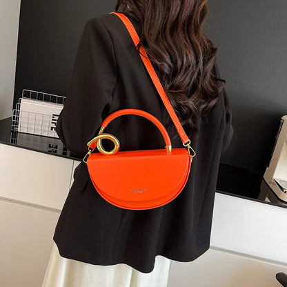 Small Crossbody Bags For Women Designer Semicircle Saddle Bag 8 Colors Pu Leather Handbag Luxury Brand Lady Shoulder Bags