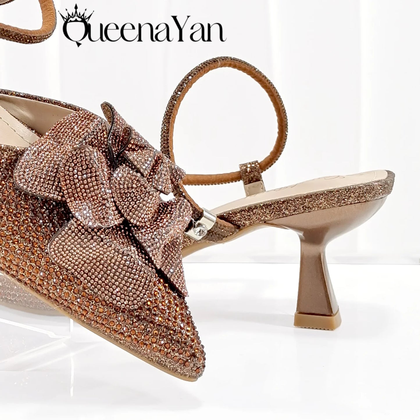 2026 Large Flower Design Shoes & Bag Nigerian Coffee Color Women's Stiletto Shoes For Special Good Time INS Style