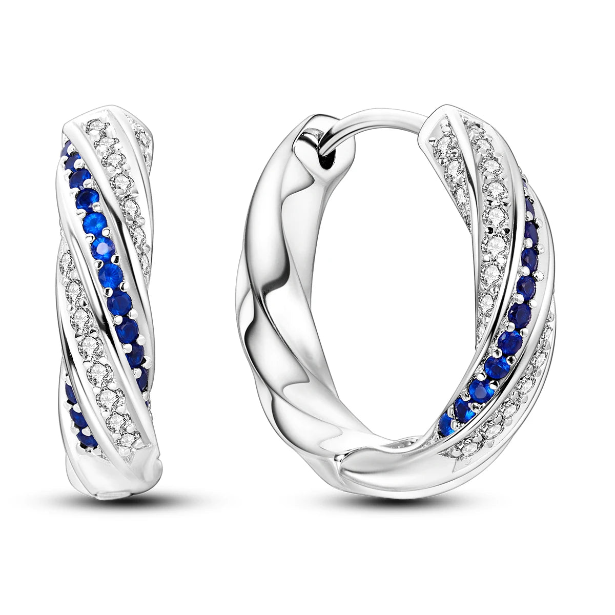 925 Sterling Silver Original Hoop Earring For Woman Luxury  Pendientes Wedding Jewelry Gift