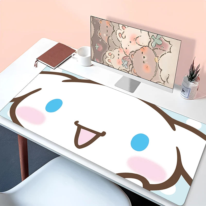 Kawaii Mouse Pad Laptop Anime Gamer Cabinet Keyboard Rug Cute Cartoon C-cinnamoroll Desk Mat PC Gaming Mousepad For Girl Gifts