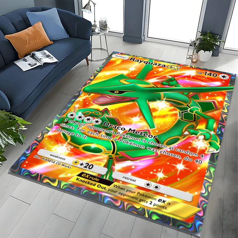 Japanese Anime Pokemon Card Area Carpet for Living Room Home Decor Sofa Table Kids Rug Non-slip Chair Lounge Floor Mat Potdemiel