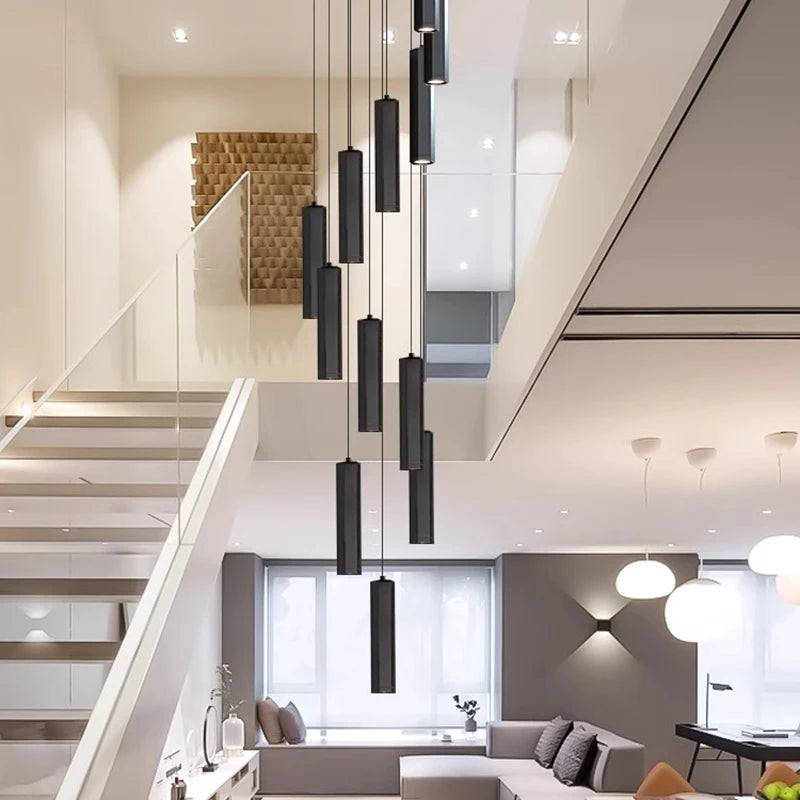 Modern home decor led lights pendant light lamps forstaircase Chandeliers for living room hanging light indoor lighting