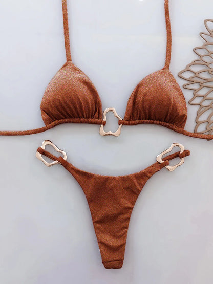 Sexy Halter Micro Bikini 2026 Women Swimsuit Solid Swimwear Thong Bikinis Set Brazilian Beach Wear Bathing Suit Biquini Female
