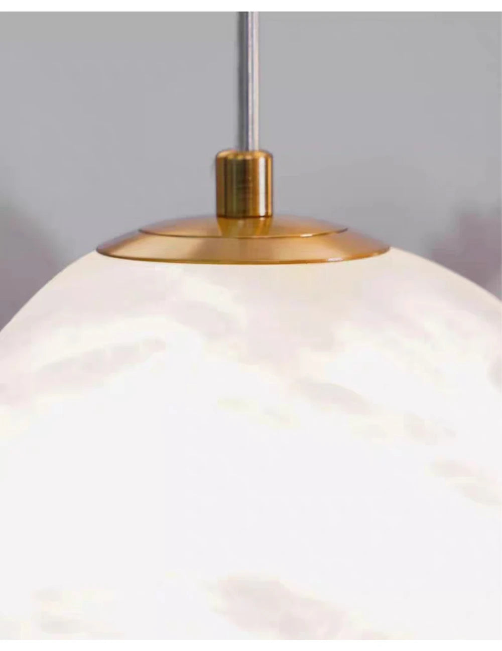 Natural Marble Art Pendant Lights Stone Lustre Copper LED Indoor Room Hanging Lamps For Ceiling Hall Stair Luxury Home Decor