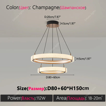 Modern design creative round simple chandelier ring Lights suitable for living room bedroom restaurant home round Pendant Lights