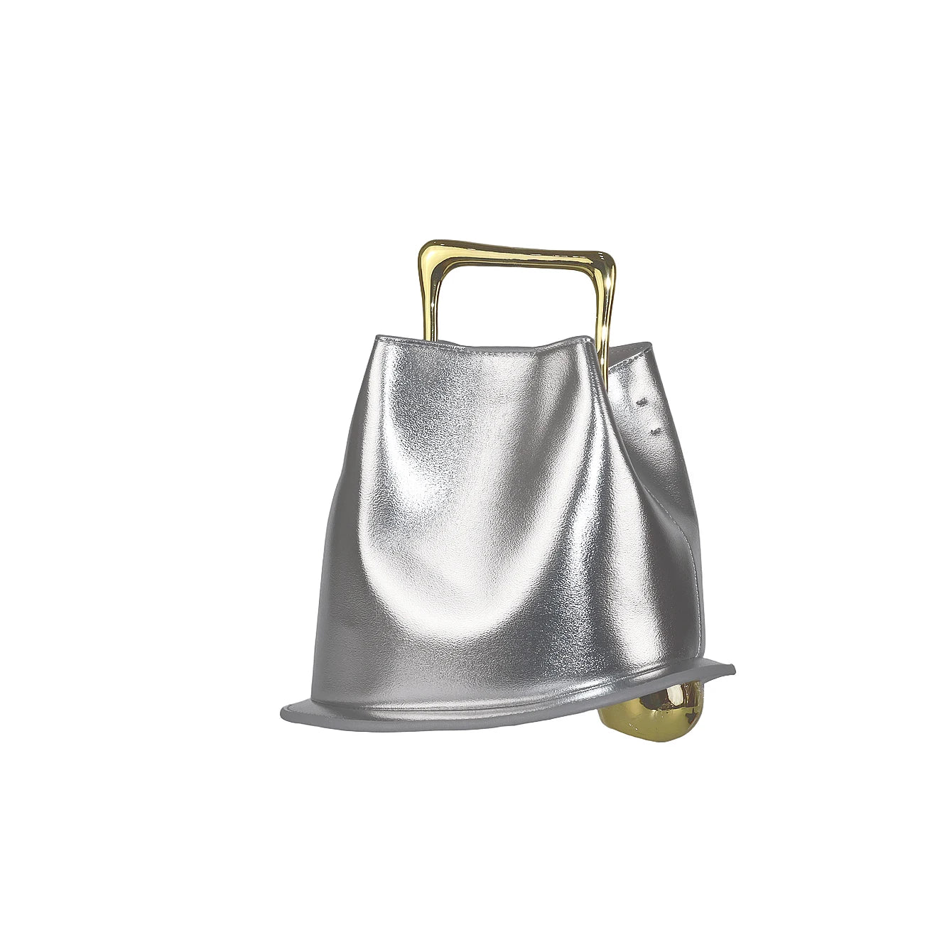 Fashionable Purses for Woman Silver Top-Handle Bags Hat Shape Handbags for Woman Shoulder Bags Evening Bags Luxury Designers