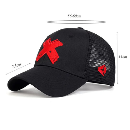 Hat Men's Summer Mesh Sunshade Baseball Hat Net Hat Outdoor Beach Sports Leisure Sun Hat Korean Breathable Duck Tongue Hat B128