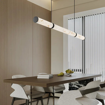 Italian Minimalist Pendant Lights Imitation Marble Strip Hanging Lamp Dining Table Restaurant Home Ceiling Decoration Chandelier