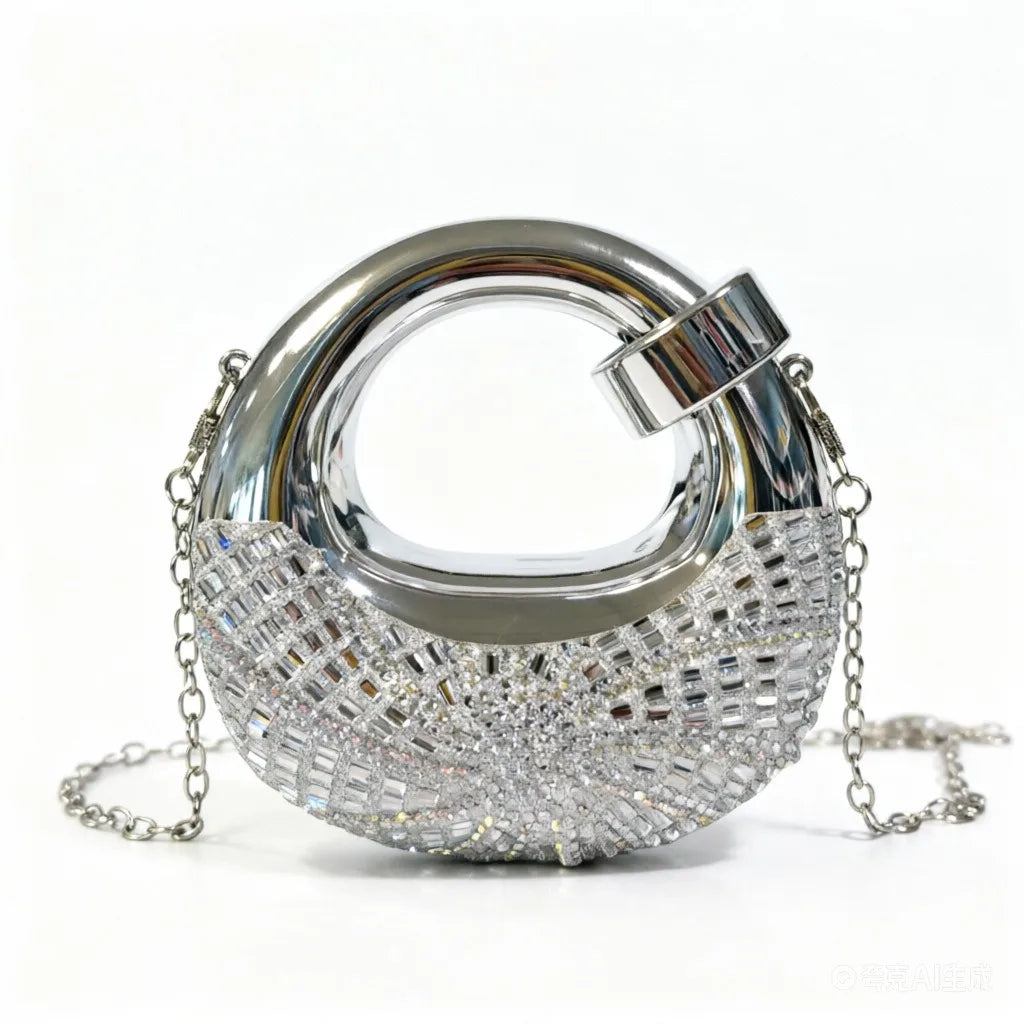Mini Golden Evening Bag Purses and Handbags Luxury Designer Shoulder Bags Diamond Party Wedding Round Acrylic Clutch Purse Ins