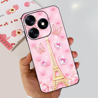 Phone Case For Tecno Spark 10 10C 2023 Fashion Flower Cat Butterfly Soft Silicone TPU Cases For Tecno Spark10 Spark10c KI5q KI5k