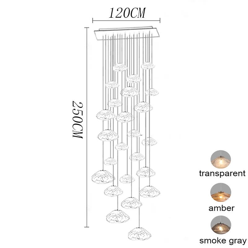 Modern Stair chandelier Pendant lights indoor lighting Ceiling lamp hanging light led Chandeliers for living room indoor lightin