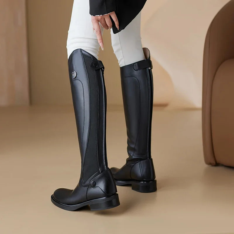Womens Equestrian Supplies Long Boots Trend Equestrian Boots Riding Equipment Non-Slip Ultra Footwear Resistant Horse Rider Shoe
