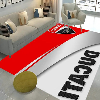 D-Ducati Motorcycle LOGO Floor Mat Rectangle Anti-slip Home Soft Badmat Front Door Indoor Outdoor Mat Welcome Doormat