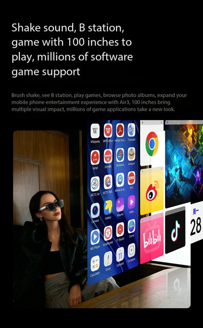 Rayneo Air 3 smart AR glasses HD viewing portable screen 120Hz1080P high refresh