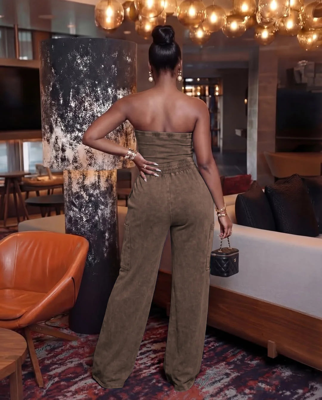 Jumpsuits Women One Piece Sleeveless Strapless Overalls Long Pants Elastic Waist Rompers Y2k Streetwear Jumpsuit Work 2026