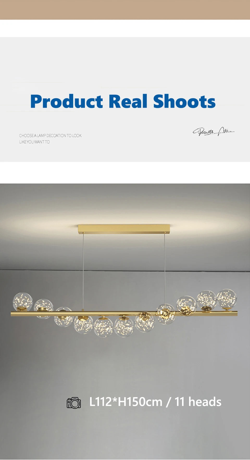 Line Glass Ball Pendant Lights Nordic LED Energy-Efficient Hanging Ceiling Lamp with Adjustable Cord for Dining Room Living Room
