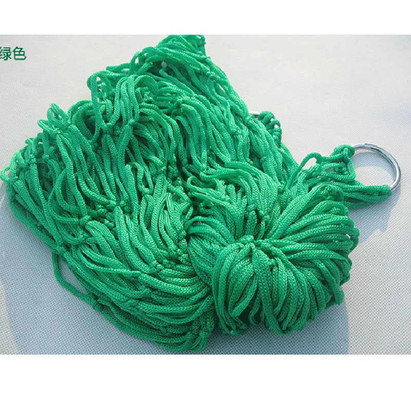 Nylon Mesh Hammock Single Person Hanging Sleeping Bed Swing Outdoor Camping Essentials Hammocks For Outside