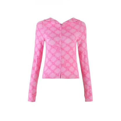new shoulder letter printed open thread design slim fit hooded zipper short jacket shorts set
