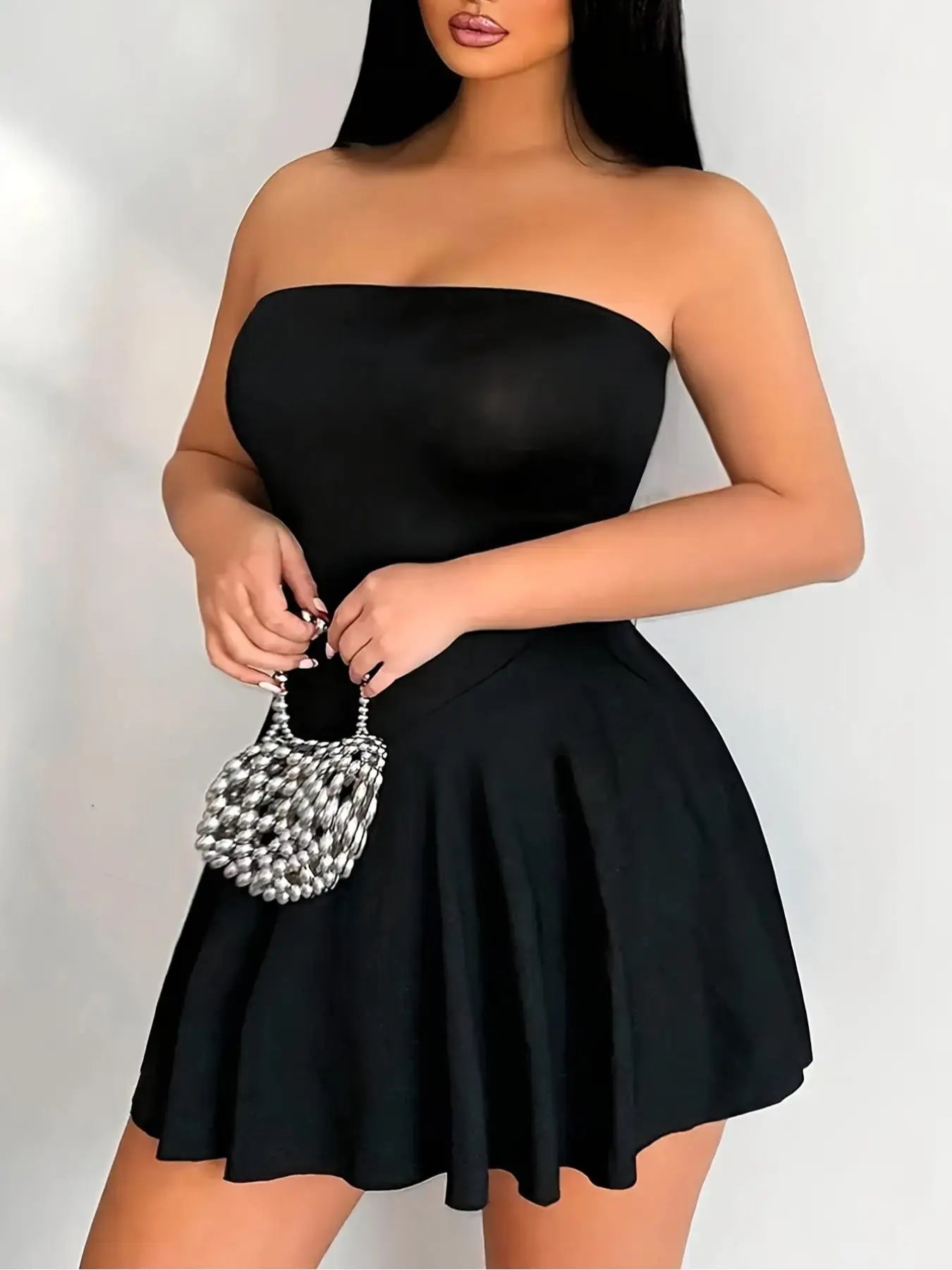 Strapless Bell Mini Skirt, High Waist Fitted Design, Perfect for Daily Wear, Night Out, Special Occasions, All Seasons
