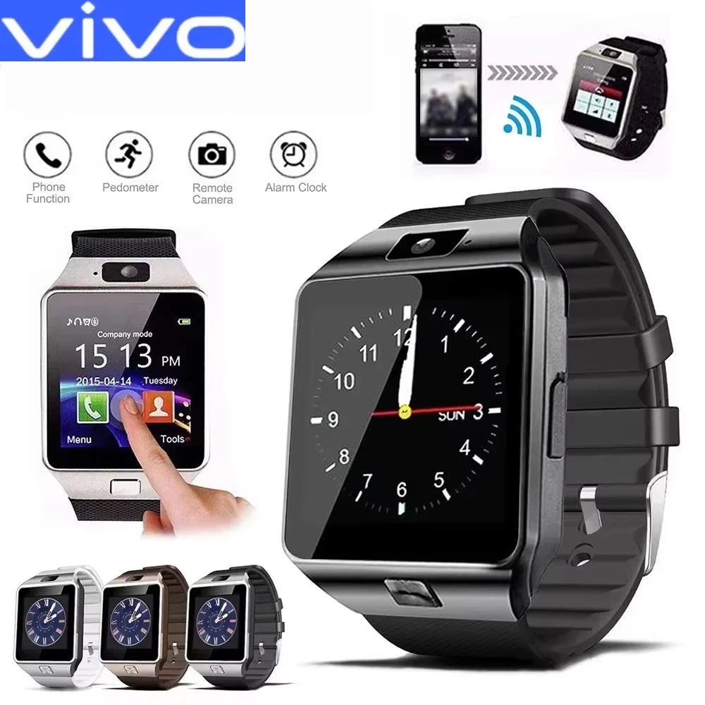 VIVO Digital Touch Screen Smart Watch DZ09 Bracelet Camera Bluetooth Waterproof Wrist Watch SIM Card Phone Intelligent Fitness